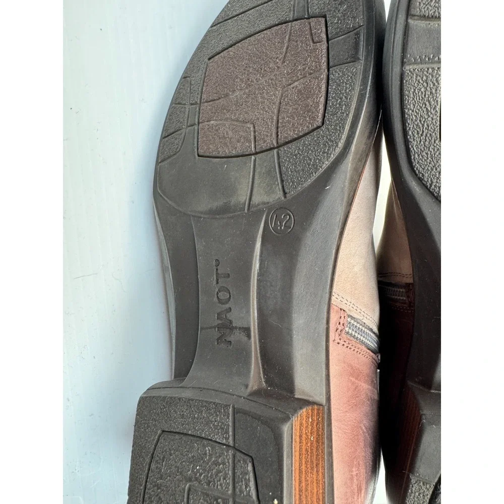 Naot Helm Ankle Boots Women 42 US‎ 11-11.5 Leather Zip Closure Round Toe Booties